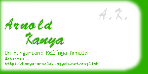 arnold kanya business card